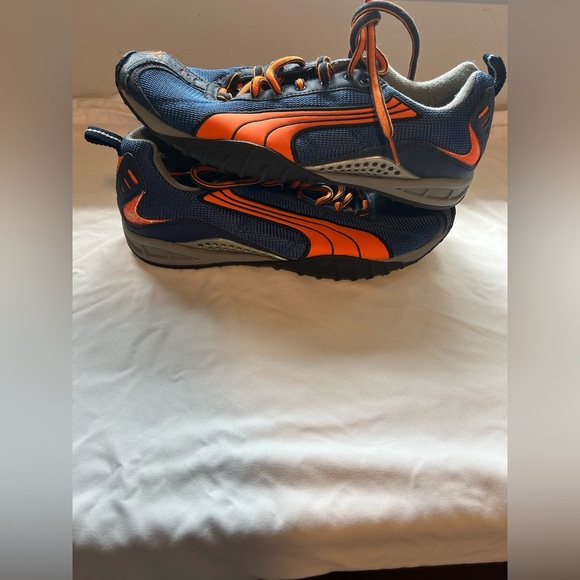 Puma Men's Dynamic Blue and Vibrant Orange Sneakers - Picture 5 of 6